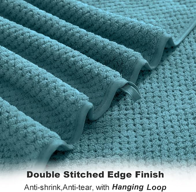Extra Large Bath Towel Sheet Set 35x70 Inches - Oversized Bath Towels Set, Large Microfiber - Quick Dry,Lightweight,Super Soft,Highly Absorbent Towel Set for Bathroom,Hotel,SPA,Pack of 4(Turquoise) - Image 4