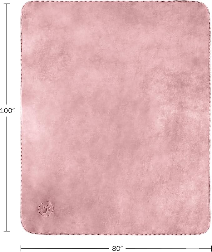 PETMAKER Dog Blanket - 80x100in Reversible Sherpa Blanket - Throw Blankets for Bed, Couch, Crate, or Car - Machine Washable Puppy Essentials (Pink) - Image 3