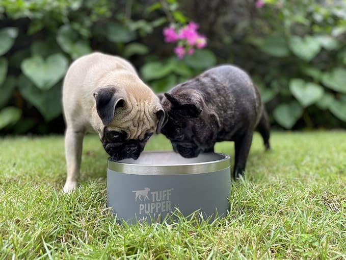 Tuff Pupper 100 oz Heavy Duty Insulated Stainless Steel Dog Bowl for Large Dogs, Non-Slip Base, Dishwasher Safe - Image 8