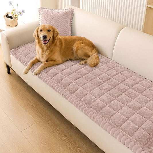 Smiry Couch Cover for Dogs, Non Slip Fuzzy Pet Sofa Covers Washable | Sofa Slipcovers for 3 Cushion Couch, Soft Thick Furniture Protector for Cats Dogs, Against Fur, Dirt, Scratch (27.6"x70.9") by Smiry
