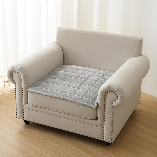 Couch Covers for Dogs Washable, Non Slip Couch Covers for Loveseat Sofa Pet Friendly, Soft Fuzzy Sofa Covers for Pet, Dog Couch Cover Furniture Protector(1PC,Light Grey,27.6"x27.6") by PJLZJFBY