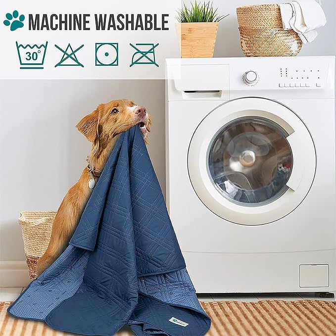 PetAmi Waterproof Couch Cover for Dogs, Non-Slip Leakproof Sofa Furniture Protector for Pet Cat, Machine Washable Bed Blanket for Car Seat, 68x82 Blue - Image 7