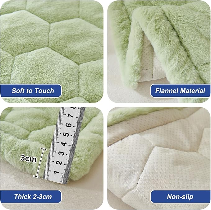 New Thick Sofa Covers Washable - Soft Flannel Universal Sofa Cover 2 3 4 Seater, Non-Slip Couch Cover, Couch Seat Covers Sofa Slipcovers Furniture Protector for Living Room (Green, 90x180cm) - Image 6
