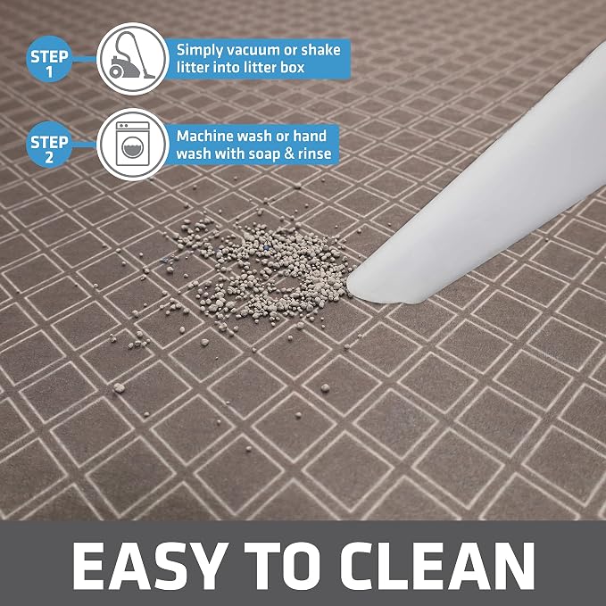 Drymate Cat Litter Box Mat, Litter Trapping Mat, Taupe, 29x36 XL | Waterproof, Urine-Proof, Absorbent, Machine Washable, Soft on Paws, Contains Mess, Protects Floors, Kitten Supplies, USA Made - Image 5