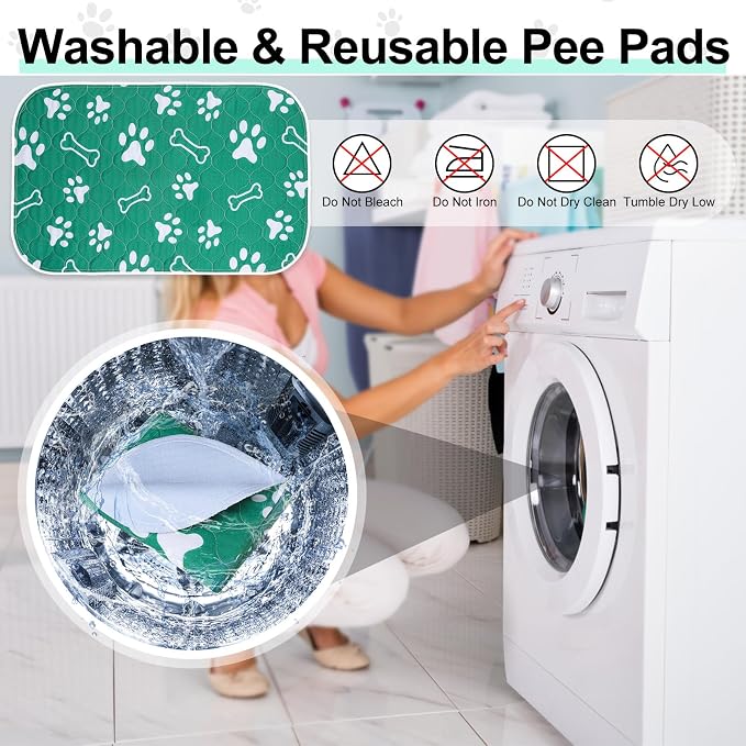 BEAUTYZOO 6 Pack Washable Pee Pads for Dogs, Reusable Puppy Pads for Potty Training, Waterproof Super Absorbent Whelping Pads, Mats Non Slip Against Urine for Small Medium Dogs Cats, 16" x 24" - Image 6