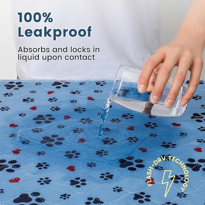 Washable Pee Pads for Dogs,2 Pack Extra Large 48"x48" Super Absorbent Reusable Puppy Pads,Non-Slip 100% Waterproof Dog Pee Pad,Pet Training Pads for Couch, Crate,Potty Training,Floor - Image 3