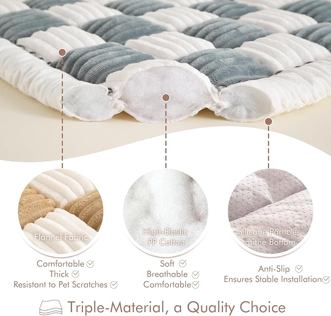 Couch Cover for Sofa, Sectional Couch Cover for Dogs, Sofa Cover Washable, Cushion Cover Blanket Pad Bed Mat for Pets, Fleece Furniture Protector, Camel, 27.6x82.7in - Image 4