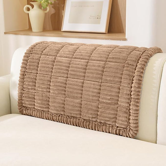 OstepDecor Couch Cover for Dogs, Washable Non Slip Sofa Cover for Pets, Soft Couch Covers for Sofa, Loveseat and Sectional, Furniture Protector Against Pet Hair & Scratches (35.4" x 35.4", Brown) by OstepDecor