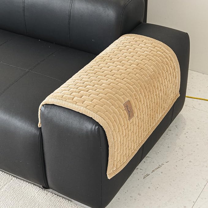 Couch Covers for Dogs Washable, Velvet Dog Couch Cover Protector, Fuzzy Plush Pet Sofa Cover for Backrest Armrest, Sofa Covers for Pets(1,Light Brown,27.6"x27.6",Single Seater) - Image 2