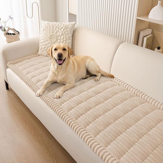 Smiry Couch Cover for Dogs, Non Slip Washable Sofa Protector for Pets | Soft Furniture Cover for Leather & Fabric Couches, Cozy Protect Against Fur, Dirt & Messes, Pet Friendly, 27.6"x70.9" by Smiry