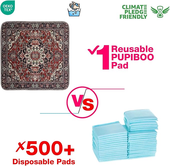 PUPIBOO Washable Pee Pads for Dogs and Cats - Super Absorbent Reusable Puppy Training Pads - 100% Waterproof, Leak-Proof & Non-Slip Whelping Pads for Pet Housebreaking - Image 6