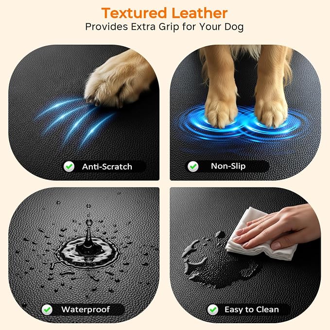 URPOWER PU Leather Back Seat Extender for Dogs, Hard Bottom Dog Seat Cover | Supports 550 lbs, Stable 3-Panel Hard Bottom, Added High-Density Foam for Comfort, Waterproof 900D Oxford, 45% More Space - Image 3