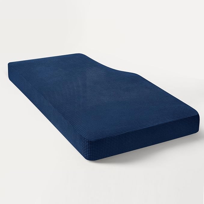 Hokway Stretch Chaise Cover Individual Couch Cushion Slipcovers Reversible Cushion Protector Slipcovers Sofa Cushion Protector Covers (Chaise Cover, Darkblue) - Image 7