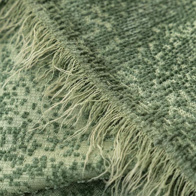Forest Green Soft Thick Slub Chenille Couch Cover XL 71x134 in | for All Shape Sofa Couch Furniture Protector, Green Sofa Slipcover Protector for Dogs Pets Kids - Image 8