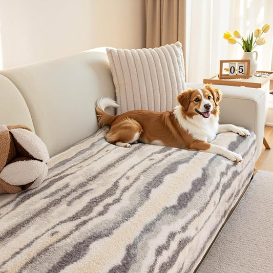MYSKY HOME Couch Cover for Dogs Sectional Sofa Cover for 3 Cushion Couch Sofa L Shaped Furniture Protector Non-Slip Geometric Slipcovers for Pets Kids, 35" x 70" 1 Pack by MYSKYHOME