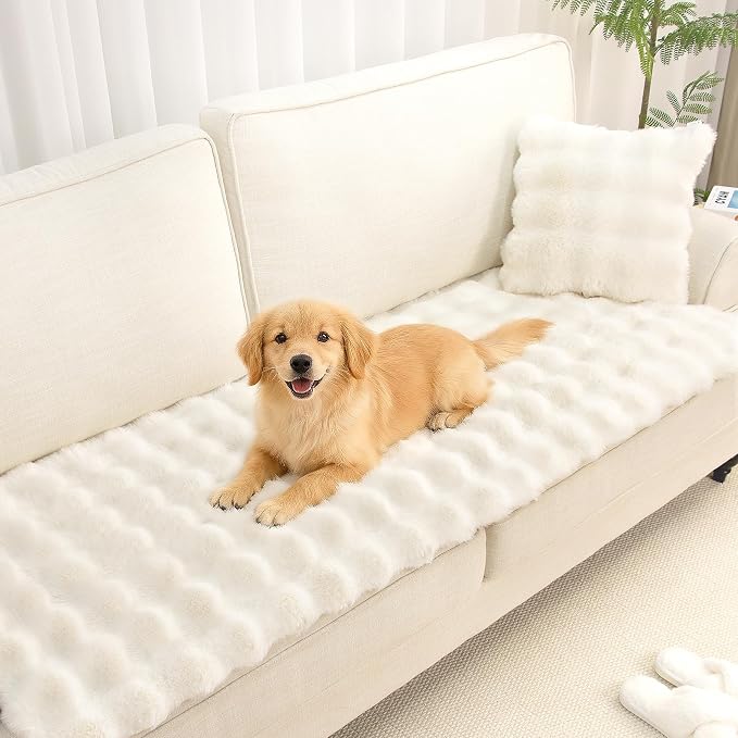 Pet Covers for Couches and Sofas, Couch Protector for Dogs, Couch Covers for 3 Cushion Sofa Pet Friendly Plush Washable Sofa Covers for Dogs Slipcover Anti-Slip Furniture Protector, 27.6"x70.9" by UOFON