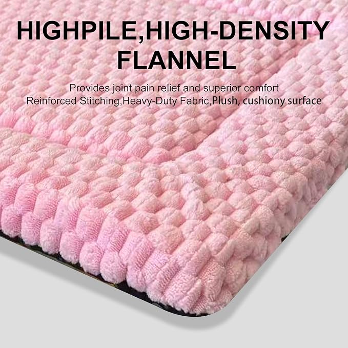 Dog Bed Mat - Dog Crate Pad - Reversible Mat for Pet Comfort - Soft Bed Crate Pads with Dual-Sided Design for All Seasons (Pink, 18" L x 14" W x 1.5" Th) - Image 4