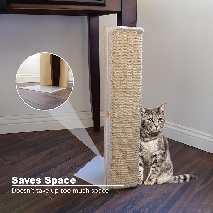 Couch Corner Scratching Post w/Replaceable Scratch Pad - Stylish Indoor Cat Scratcher - Cat Scratching Board Furniture Protector- Scratch Post for Feline Fun & Satisfaction - Image 4