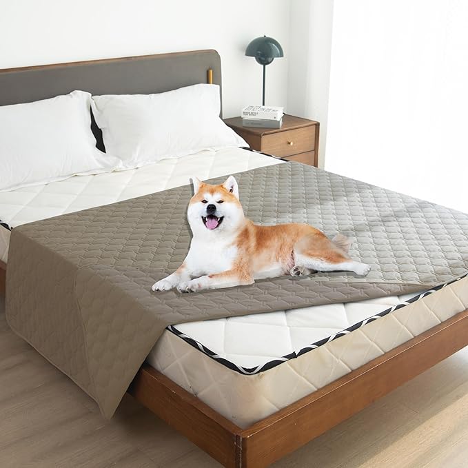 gogobunny 3X Stronger Waterproof Pet Blanket, Scratch Proof Furniture Protector for Dogs Cats, Reversible Cover 52x82 Inch, Dark Stone - Image 3