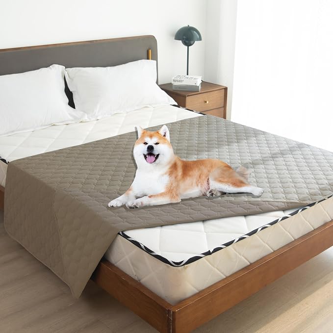 gogobunny 3X Stronger Waterproof Pet Blanket, Scratch Proof Furniture Protector for Dogs Cats, Reversible Cover 82x102 Inch, Dark Stone - Image 2