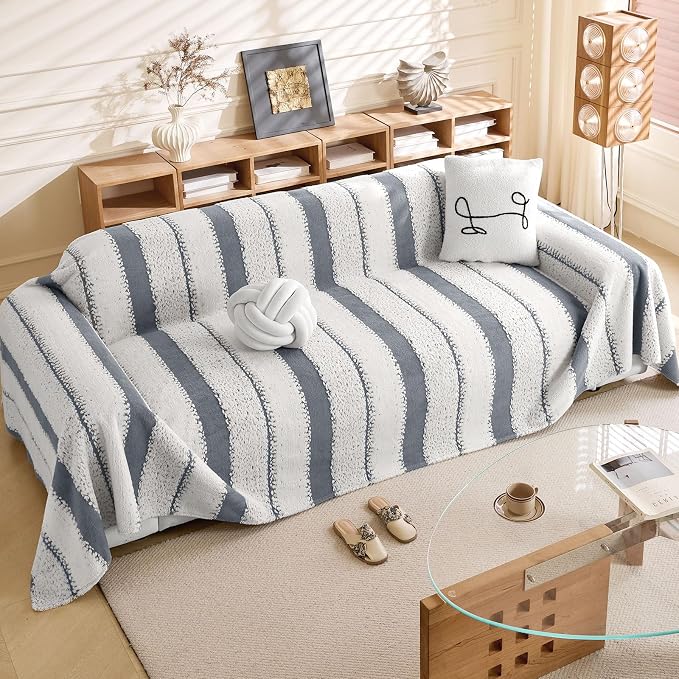 Non Slip Couch Covers for 2 Cushion Couch Sofa, Pet Friendly Sofa Covers Washable, Heavy Duty Scratch Resistant Furniture Cover for Dogs Fits Love Seat, 71" x 102" - Image 7