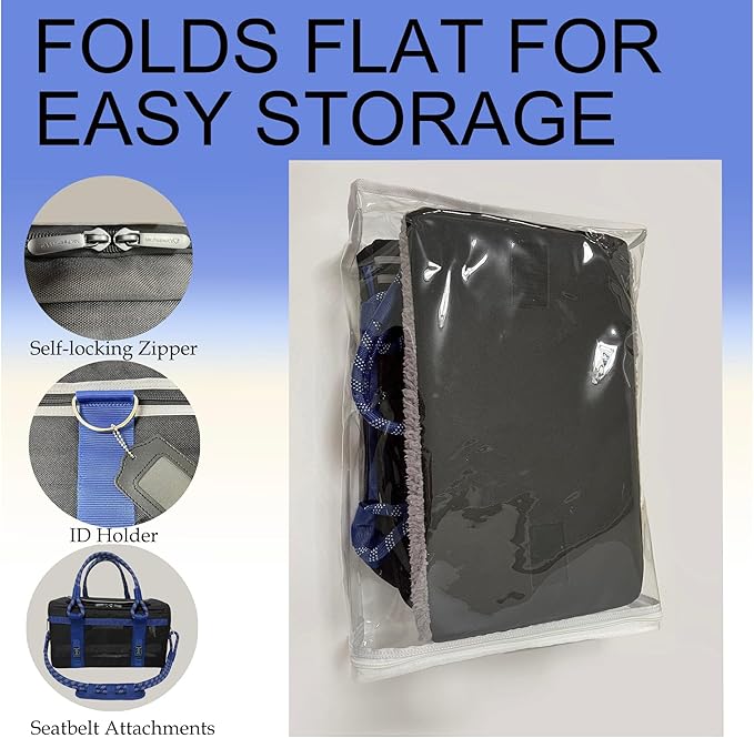 Mr. Peanut's WanderWell Series 3 in 1 Airline Compliant Soft Sided Pet Carrier and Car Seat (Deja Blue)