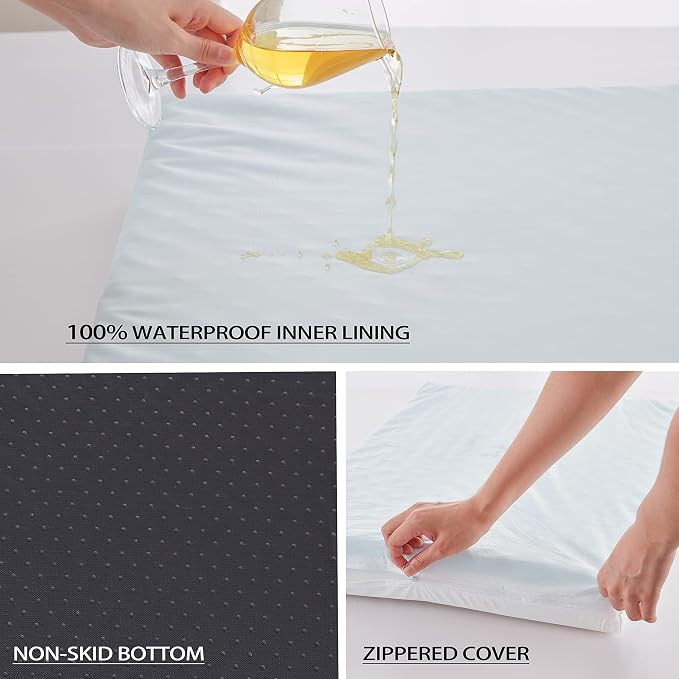 WATANIYA PET Cooling Dog Beds for Large Dogs, Washable Orthopedic Dog Bed for Crate with Joint Relief Memory Foam, Waterproof Liner and Plush Cover (36’’x 27’’) - Image 5