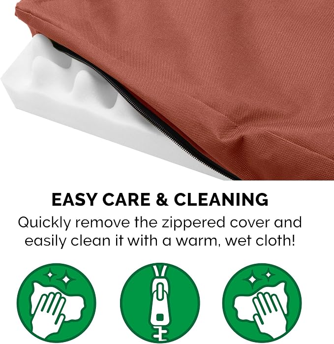 Furhaven Water-Resistant Orthopedic Dog Bed for Large Dogs w/ Removable Washable Cover, For Dogs Up to 95 lbs - Indoor/Outdoor Logo Print Oxford Polycanvas Mattress - Chestnut, Jumbo/XL - Image 8