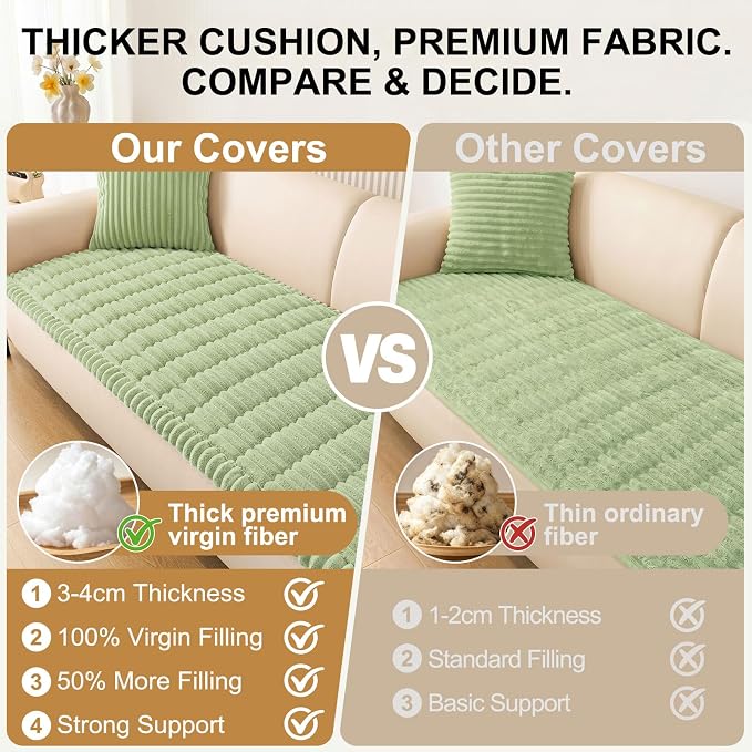Smiry Couch Cover for Dogs, Non Slip Washable Sofa Protector for Pets | Soft Furniture Cover for Leather & Fabric Couches, Cozy Protect Against Fur, Dirt & Messes, Pet Friendly, 27.6"x70.9" - Image 4