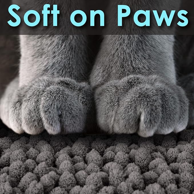 CatGuru Cat Litter Mat, Medium, Extra Large, XXL, Waterproof Litter Box Mat, Non Slip Kitty Litter Mat, Machine Washable Litter Trapping Mat, Soft Litter Tray, Cat Stuff (Medium, Dark/Heavy-Duty) - Image 4