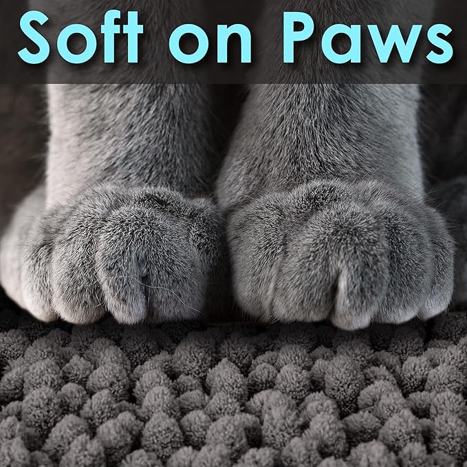 CatGuru Cat Litter Mat, Medium, Extra Large, XXL, Waterproof Litter Box Mat, Non Slip Kitty Litter Mat, Machine Washable Litter Trapping Mat, Soft Litter Tray, Cat Stuff (Medium, Dark/Heavy-Duty) - Image 4
