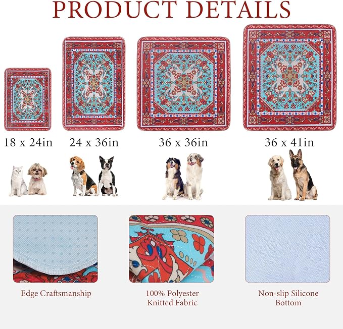 Homimp Washable Pee Pads for Dogs, 2 Pack Reusable Puppy Pads Waterproof, Absorbent and Leakproof Dog Pee Pads, Non Slip Puppy Training Pads, Pet Mat for Floor, Crate, Couch, Whelping,Brown, 24"x36" - Image 6