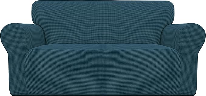 Easy-Going Stretch Oversized Loveseat Couch Covers Washable Deep Teal | 1-Piece Large Loveseat Cover for 2 Cushion Couch Furniture Protector RV Sofa Slipcover Soft with Bottom for Kids Pets by Easy-Going