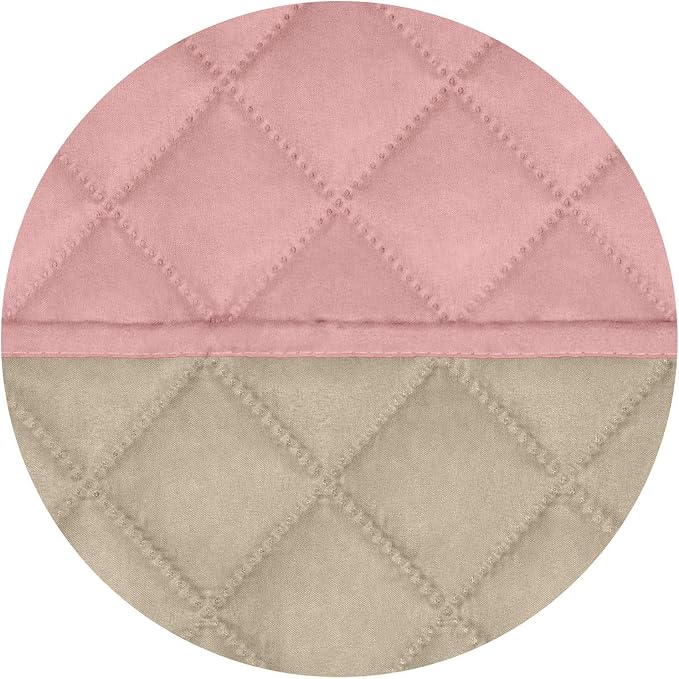 PureFit Reversible Quilted Couch Covers for Dogs Sofa Cover 4 Seater 88" | Pink/Beige, Water Resistant Couch Protector, Washable Pet Couch Cover with Non Slip and Elastic Straps For Kids - Image 5
