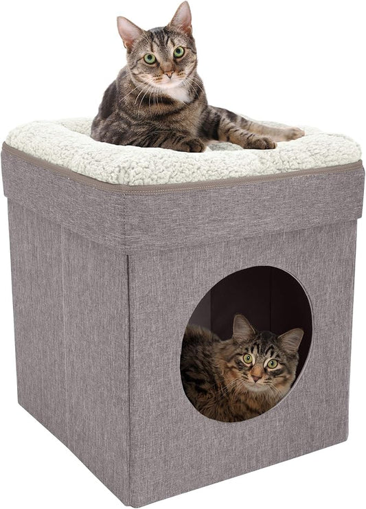 Kitty City Indoor Cat Cube Furniture, Tan Cube by KittyCity