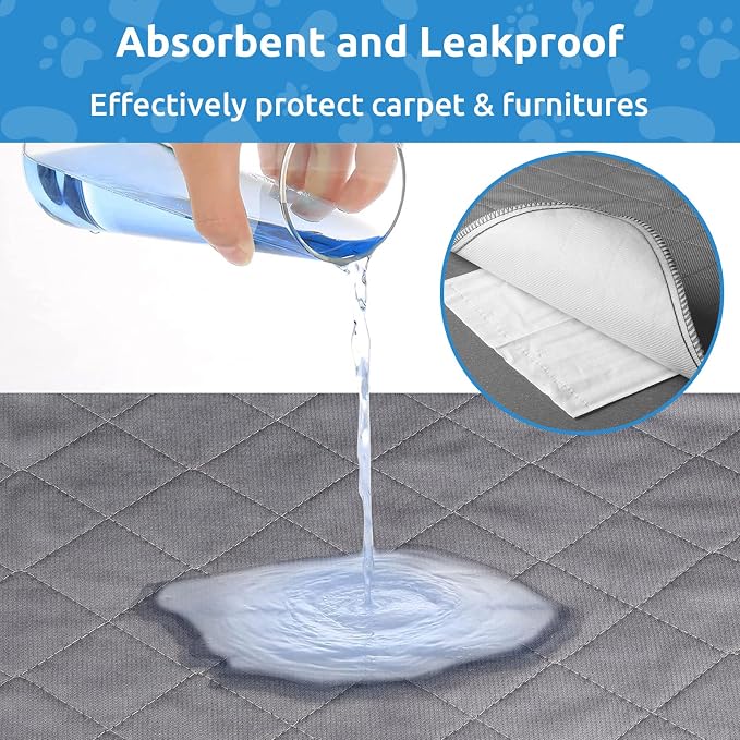 Washable Puppy Dog Pee Pad, 36"X36" 2pcs Reusable Puppy Pads, Waterproof Whelping Training Mat for Playpen Crate, Floor, Bed,Sofa and Trunk - Image 7