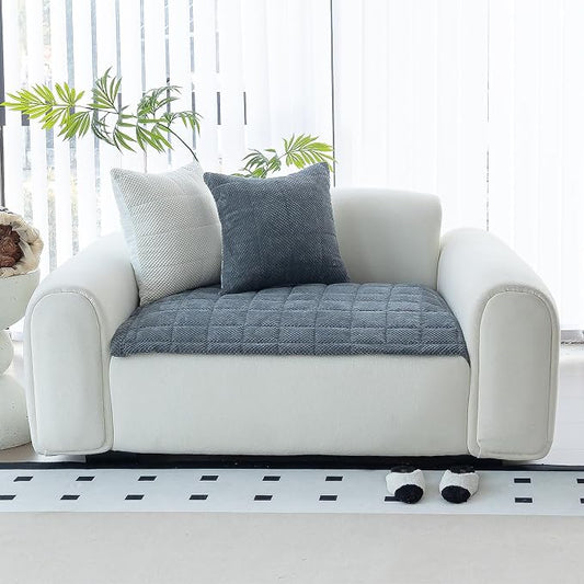 Sofa Couch Cover, Sofa Covers Washable for Dogs, Non-Slip Couch Covers for Sectional Sofa, Sofa Slipcovers for All Seasons Furniture Protector for L Shaped(Dark Grey, 27"x 27") by MDSASFD