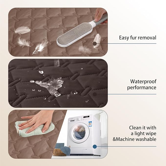 gogobunny 100% Double Sided Waterproof Dog Blanket Soft Pet Bed Cover Reversible Protect Furniture Couch Sofa Car for Puppy Large Dog Cat (Dark Coffee/Light Coffee, 30x90 Inch (Pack of 1)) - Image 6