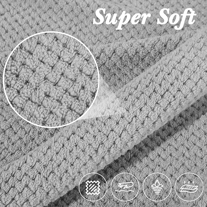 Newwiee 4 Pcs Oversized Bath Towel 40'' x 80'' Bath Sheet,Cold Colors | Fluffy Microfiber Quick Dry, Extra Large Bathroom Towel, Soft Absorbent Adult Shower Sheet, Fall Halloween Decor, Spa Beach - Image 3