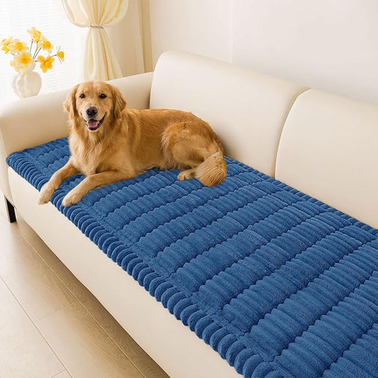 hyha Couch Cover for Dogs, Washable Non Slip Plush Flannel Sofa Protector | Thick Flannel, Silicone Anti-Slip Backing, Pet Hair & Scratch Protection, Fits Sofa & Loveseat (27.6" x 95") by hyha