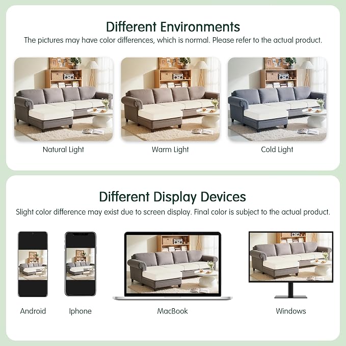 CHUN YI Velvet Couch Cushion Covers, 4 PC Water Resistant Sectional Couch Covers for L Shape Sofa, Individual Seat Cushion Protector for Pets (3 Seater + 1 Chaise, Ivory White) - Image 8