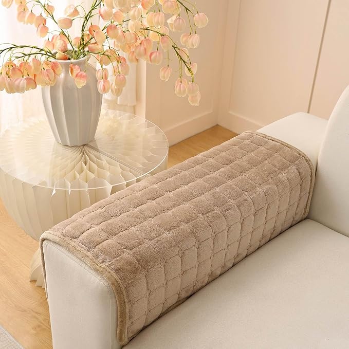 Plush Couch Cover for Dogs Washable, Non Slip Sofa Covers for Pets, Sectional Cushion Protector (36"x36", Khaki) by Unknown