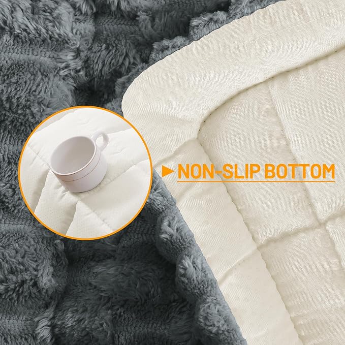 Smiry Non Slip Couch Covers for Dogs, Scratch Resistant Pet Sofa Protector | Machine Washable Soft Fuzzy Thick Furniture Cover for Sofa Loveseat Sectional Large Dogs, Dark Grey, 27.6" x 47" - Image 11