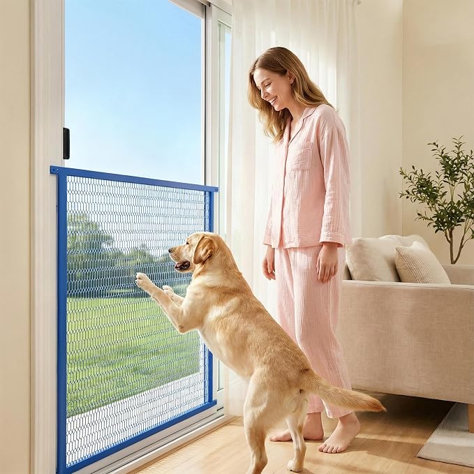 Guardian Steel Pet Grille Screen Door Protector for Dogs Pets Cats Scratch Protector Replacement RV Screen Door Guard Pet Proof Screen Door (Blue, 36 Inch) - Image 2