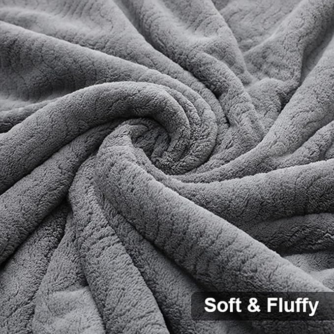 Smuge Ultra Soft 8 Piece Textured Bath Towel Set for Bathroom Shower Pool, Kitchen, Quick Dry, Lightweight Highly Absorbent - 2 Oversized Bath Towel Sheets, 2 Hand Towels, 4 Washcloths - Dark Gray - Image 8