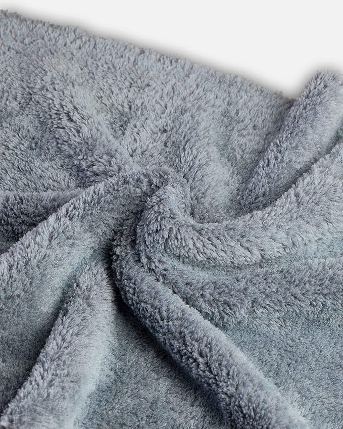 Adam's Borderless Grey Microfiber Towel (2pk) - Premium Ultra Soft Car Detailng Towel Cloths, 480gsm - Safe for Car Wash, Home Cleaning & Pet Drying Cloths (16 Inch x 16 Inch) - Image 2