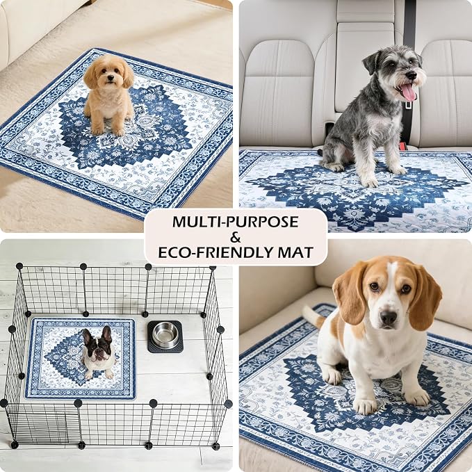 INVENHO 2PACK Washable Pee Pads for Dogs, Reusable Dog Pads Upgrade Non-Slip Dog Pee Pads Heavy Absorbency Puppy Pee Pads Quick Dry Whelping Pads/Waterproof Puppy Training Pad - Image 9