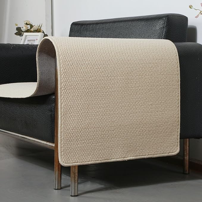 SHENGOCASE 67"x 23.6" Thickened Cat Wall Climbing Carpet, Cat Wall Furniture Scratcher, Scratching Post, Couch Sofa Protector (Creamy-White) - Image 3