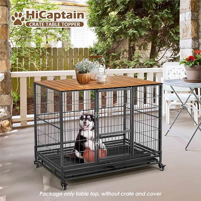 HiCaptain Pet Crate Table Topper – Foldable Wire Dog Kennel Topper Custom Pet Crate Table (L, for 42 inch Crate) - Image 7
