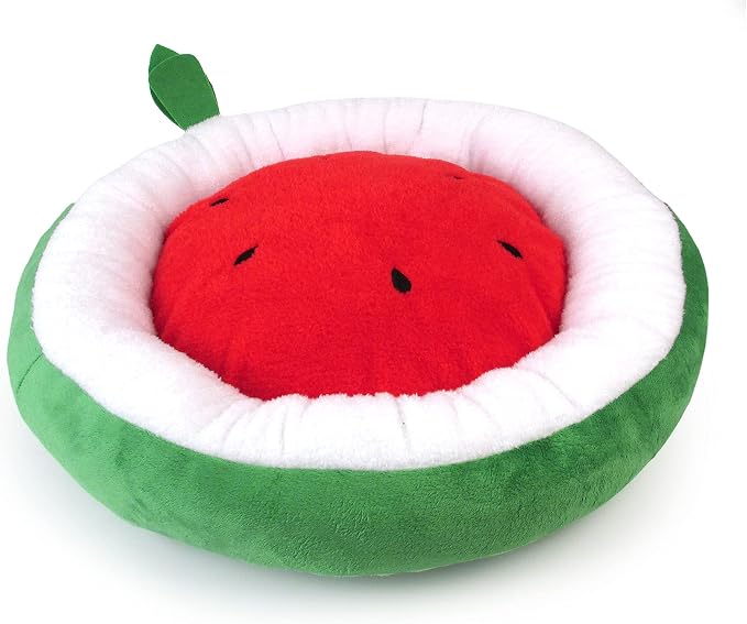 TONBO Soft Plush Small Cute and Cozy Watermelon Dog Cat Bed, Washer and Dryer Friendly (Watermelon) by TONBO